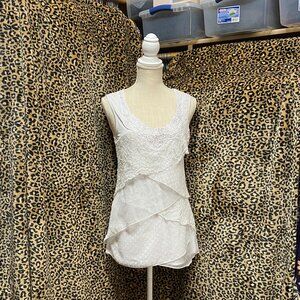 EUC*energé world wear*Sleeveless Asymetrical Ruffles top